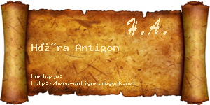 Héra Antigon névjegykártya